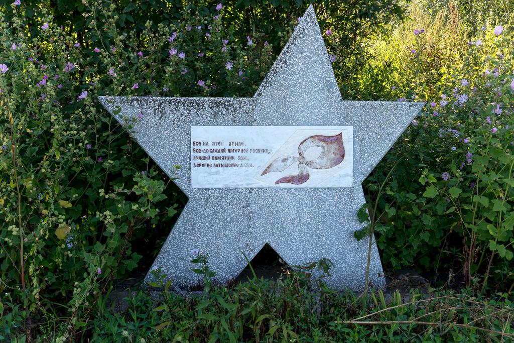 Фото №5197. Звезда – памятник латышским детям, умершим в годы Великой Отечественной войны в эвакуации. Село Большой Менгер. 2014